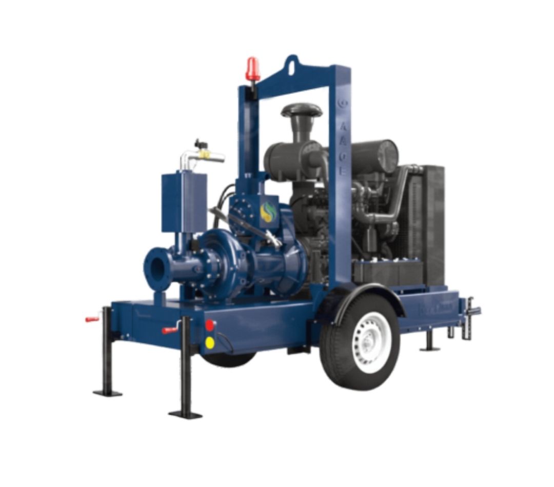 Bomba de escorva a seco AllPrime Bombas modelo SDP 150 340 MP C, alta vazão para controle de enchentes.