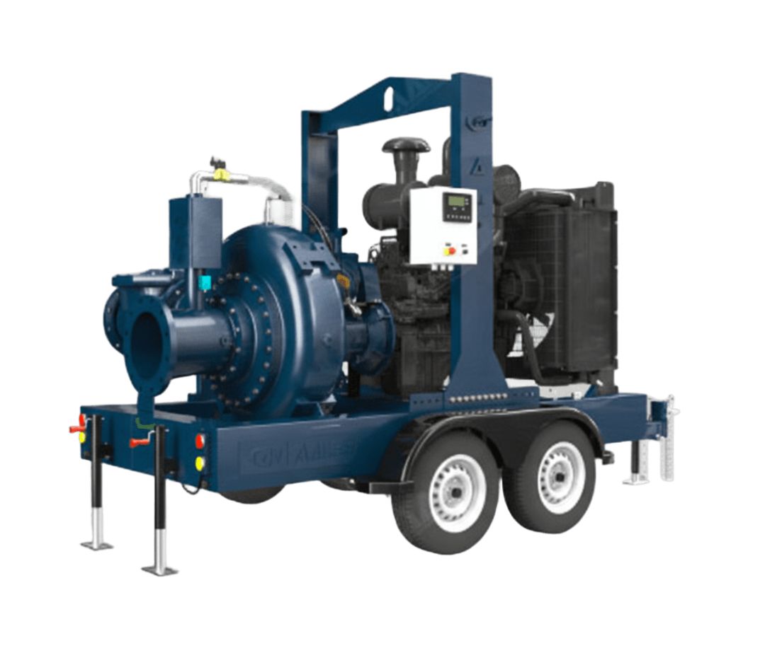 Bomba de escorva a seco AllPrime Bombas modelo SDP 300 440 MP, 12 polegadas para operações de calamidade e macrodrenagem.